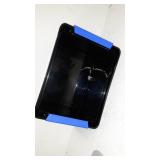 Storex Portable File Tote With Locking Handles, Letter/legal Files, 18.5" X 14.25" X 10.88", Black/silver