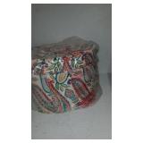 HomePop Decorative Round Ottoman with Metal Base, Multiple Colors