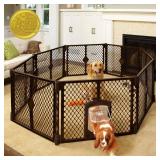 North State Industries Pet Containment Play Pen with Swinging Dog Door