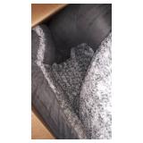 Gray Polyester Rectangular 29-in x 39-in Dog Bed (For Large)