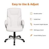 Amazon Basics Executive Office Desk Chair with Armrests, Adjustable Height/Tilt, 360-Degree Swivel, 275Lb Capacity - Black