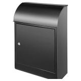 Happybuy Extra Large Mailbox 30.3x17.3x7.9 Inch, Wall Mount Mailbox with 2 Keys, Security Locking Dropbox 1.2mm Galvanized Steel for Outside Home Office to Collect Package and Mail