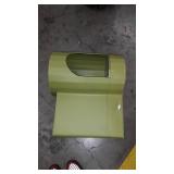 Litter Box Enclosure for Easier Handling of Cat Litter, Enclosed Design, Easy to Clean, Prevent Sand Leakage, Easy Assembly and Large Space, with Cat Litter Scoop and Motion-Sensor Light (Green)