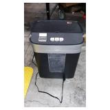 BONSEN 90-Sheet Manual and Automatic Micro Cut Shredder, 5.3 Gallons Lighted Wastebasket, Black, for Home Office