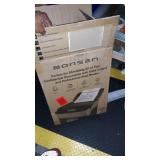 BONSEN 90-Sheet Manual and Automatic Micro Cut Shredder, 5.3 Gallons Lighted Wastebasket, Black, for Home Office