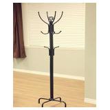 Frenchi Home Furnishing CR002 Coat Rack, 12 Hook, Black