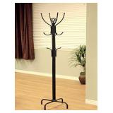 Frenchi Home Furnishing CR002 Coat Rack, 12 Hook, Black