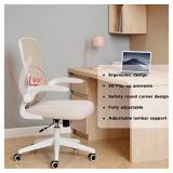 Hbada Office Chair, Ergonomic Desk Chair, Computer Mesh Chair with Lumbar Support and Flip-up Arms, Gray