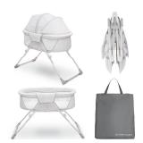 Delta Children 2284 EZ Fold Ultra Compact Travel Newborn Bassinet, Inner Circle