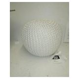 Round Knit Pouf