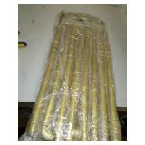 Industrial 6-Tiers Modern Ladder Shelf Bookcase ,Wood Storage Shelf,Display Shelving, Wall Mounted Wood Shelves(Gold)