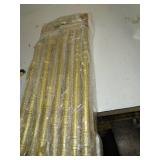 Industrial 6-Tiers Modern Ladder Shelf Bookcase ,Wood Storage Shelf,Display Shelving, Wall Mounted Wood Shelves(Gold)