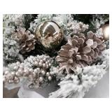 Kurt S. Adler 24" Battery-Operated Flocked LED Wreath