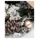 Kurt S. Adler 24" Battery-Operated Flocked LED Wreath