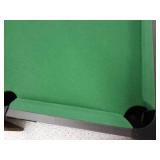 Mini Tabletop Pool Set- Billiards Game Includes Game Balls, Sticks, Chalk, Brush and Triangle-Portable and Fun for the Whole Family by Hey! Play!, green, 12.2x20.2x3.5, (15-3152)