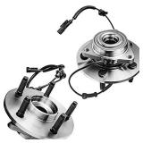 Detroit Axle - 4-Wheel ABS 5-Lug Front Wheel Hub Bearing Assemblies Replacement for 2006-2008 Dodge Ram 1500