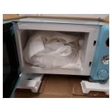 Galanz GLCMKA07BER-07 Retro Microwave Oven, LED Lighting, Pull Handle Design, Child Lock, Bebop Blue, 0.7 cu ft