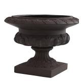 Nearly Natural 12.5in. H Iron-finish Decorative Urn (Indoor/Outdoor) Containers Gray