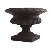 Nearly Natural 12.5in. H Iron-finish Decorative Urn (Indoor/Outdoor) Containers Gray