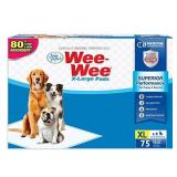 Wee-Wee Puppy Training Pee Pads 75-Count 28" x 34" X-Large Size Pads for Dogs