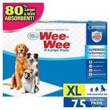 Wee-Wee Puppy Training Pee Pads 75-Count 28" x 34" X-Large Size Pads for Dogs