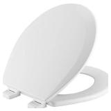 BEMIS 500TTT 000 Toilet Seat will Never Loosen and Provide the Perfect Fit, ROUND, White