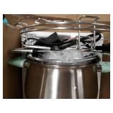 Dash Deluxe Stainless Steel Fondue Maker with Temperature Control, Fondue Forks, Cups, and Rack, with Recipe Guide Included, 3-Quart, Non-Stick Aqua