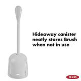 OXO Good Grips Compact Toilet Brush & Canister - Gray