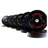 BalanceFrom Everyday Essentials Color Coded Olympic Bumper Plate Weight Plate