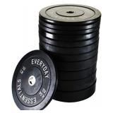BalanceFrom Everyday Essentials Color Coded Olympic Bumper Plate Weight Plate