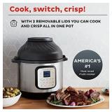 Instant Pot Duo Crisp 11-in-1 Electric Pressure Cooker with Air Fryer Lid, 8 Quart Stainless Steel/Black, Air Fry, Roast, Bake, Dehydrate, Slow Cook, Rice Cooker, Steamer, SautÃ©