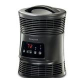 Honeywell HHF370B 360 Degree Surround Fan Forced Heater with Surround Heat Output Charcoal Grey Energy Efficient Portable Heater with Adjustable Thermostat & 2 Heat Settings