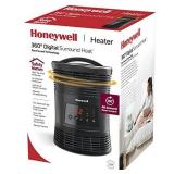 Honeywell HHF370B 360 Degree Surround Fan Forced Heater with Surround Heat Output Charcoal Grey Energy Efficient Portable Heater with Adjustable Thermostat & 2 Heat Settings