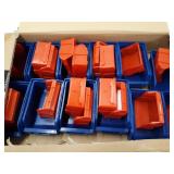 Wall-Mounted Garage Storage Bins - 30-Compartment Garage Organization, Craft Storage, Tool Box Organizer Unit (Black/Red/Blue) by Stalwart