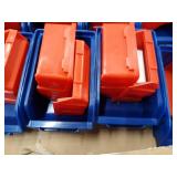 Wall-Mounted Garage Storage Bins - 30-Compartment Garage Organization, Craft Storage, Tool Box Organizer Unit (Black/Red/Blue) by Stalwart