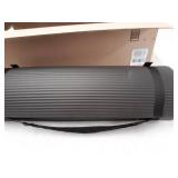 Balance From Go Yoga+ All-Purpose 1/2-Inch Extra Thick High Density Anti-Tear Exercise Yoga Mat and Knee Pad with Carrying Strap (Black)