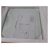 Fab Glass and Mirror Side Coffee Table, 18 in, White