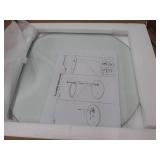 Fab Glass and Mirror Side Coffee Table, 18 in, White