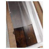 Rolanstar Ladder Shelf for Blanket, Wall-Leaning Blanket Rack with an Adjustable Shelf and 4 Hanging Hooks, 5-Tier Farmhouse Leaning Shelf for Bathroom, Living Room,Rustic Brown