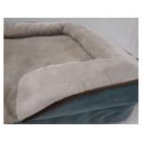 Bedsure Large Orthopedic Dog Bed for Large Dogs - Big Waterproof Dog Bed Medium, Foam Sofa with Removable Washable Cover, Waterproof Lining and Nonskid Bottom Couch, Pet Bed, Washed Blue