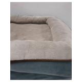 Bedsure Large Orthopedic Dog Bed for Large Dogs - Big Waterproof Dog Bed Medium, Foam Sofa with Removable Washable Cover, Waterproof Lining and Nonskid Bottom Couch, Pet Bed, Washed Blue