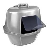 Van Ness Corner Enclosed Cat Pan, Silver, Large (CP9)