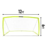 Franklin Sports Blackhawk Backyard Soccer Goal - Portable Kids Soccer Net - Pop Up Folding Indoor + Outdoor Goals - 12