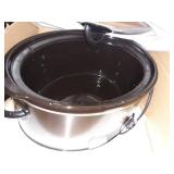 Crock Pot Slow Cooker|8 Quart Programmable Slow Cooker with Digital Countdown Timer, Black Stainless Steel - SCCPVFC800-DS