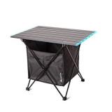 ZIHANLOY Foldable Outdoor Aluminum Alloy Camping Table, Camping Table with Bag, MultiPurpose Aluminum Table, Suitable for Picnics, Barbecues, Parties, Etc. Medium, Black