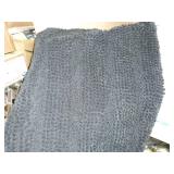 Extra Thick Striped Bath Rugs for Bathroom - (Set of 2) Anti-Slip Bath Mats Soft Plush Chenille Yarn Shaggy Mat Living Room Bedroom Mat Floor Water Absorbent (Jet Black, 20 x 32 Plus 17 x 24 - Inches)