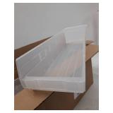 Akro-Mils 30164 Plastic Nesting Shelf Bin Box, (24-Inch x 6-1/2-Inch x 4-Inch), Clear, (6-Pack)