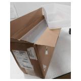 Akro-Mils 30164 Plastic Nesting Shelf Bin Box, (24-Inch x 6-1/2-Inch x 4-Inch), Clear, (6-Pack)