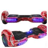 Emaxusa Hoverboard With Bluetooth Self Balancing Hoverboard For Adults 6.5 Two-Wheeled Speaker Bluetooth Hoverboard With LED Lights Hoverboard Scooter For Kids Age 6-12 Meet UL2272 Standards (Red)