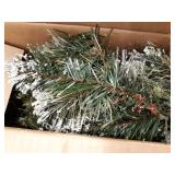 National Tree Company Artificial Christmas Garland, Green, Glittery Pine, Decorated With Pine Cones, Frosted Branches, Christmas Collection, 6 Feet